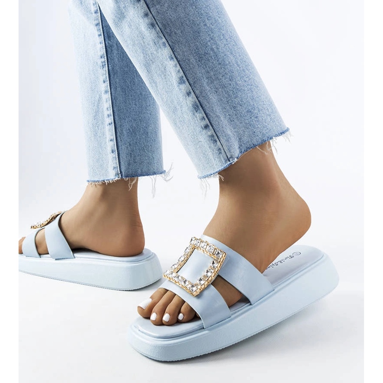 Fusbertin siniset tekojalokivi liukusäätimet sininen 2