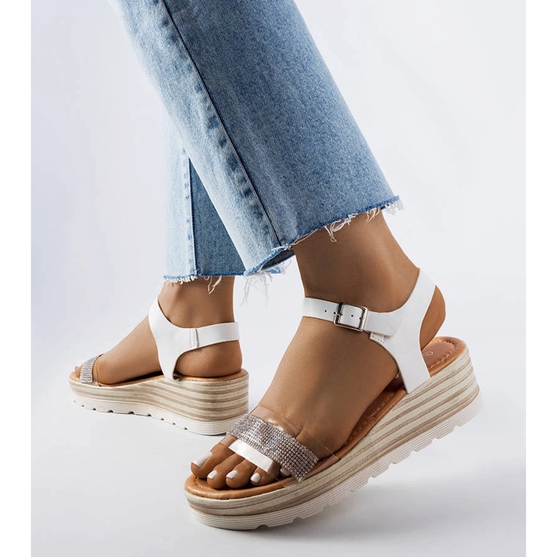 Bussière valkoiset kiila sandaalit valkoinen 1