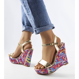 Fairmont kultaiset kiila sandaalit kultainen 1