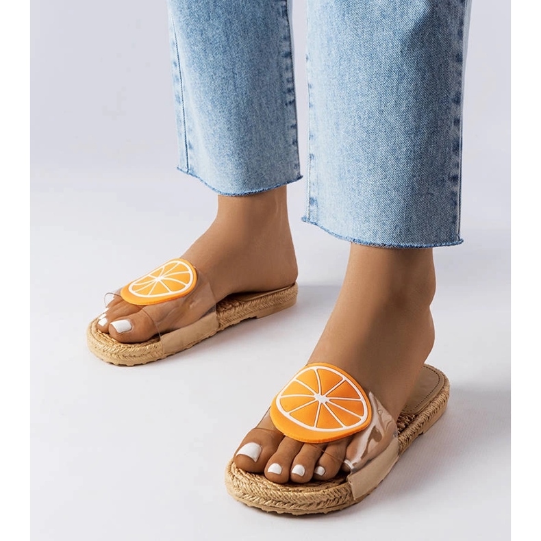 Läpinäkyvät tossut Foddie-koristeella väritön 1