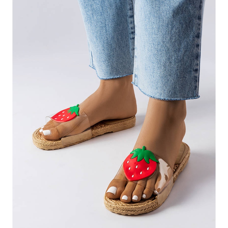 Läpinäkyvät tossut Foddie-koristeella väritön 1