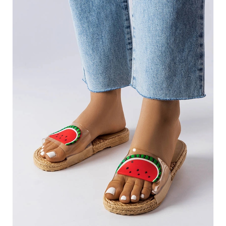 Läpinäkyvät tossut Foddie-koristeella väritön 1