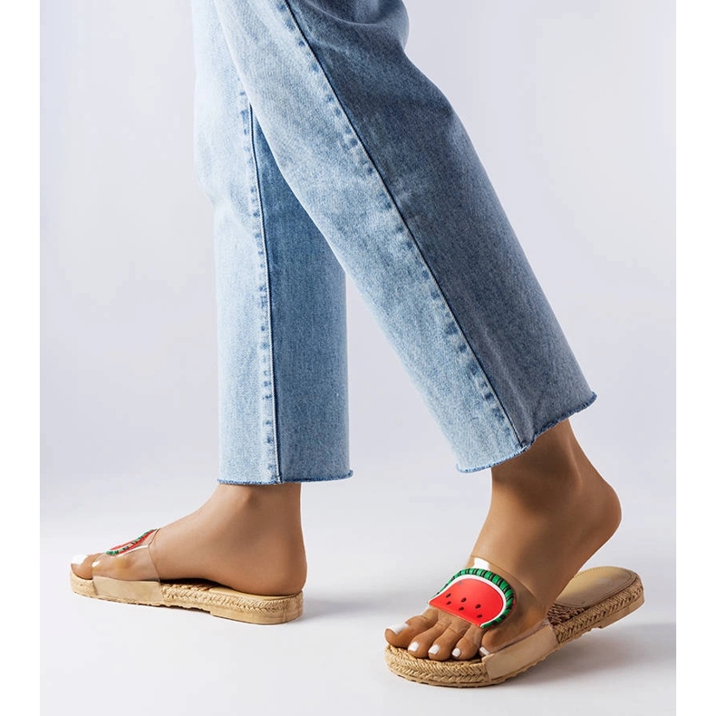 Läpinäkyvät tossut Foddie-koristeella väritön 2