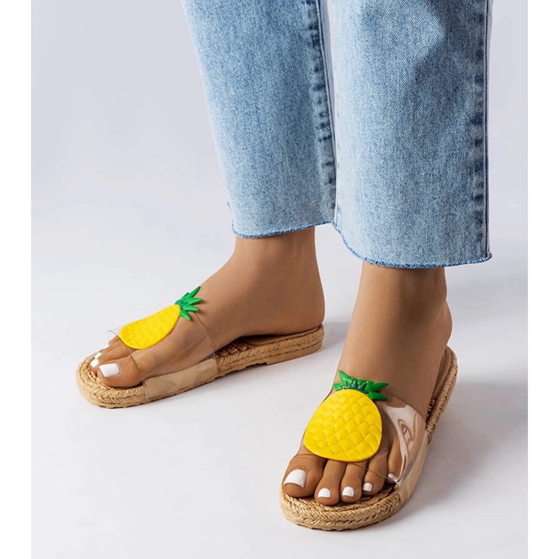 Läpinäkyvät tossut Foddie-koristeella väritön 1