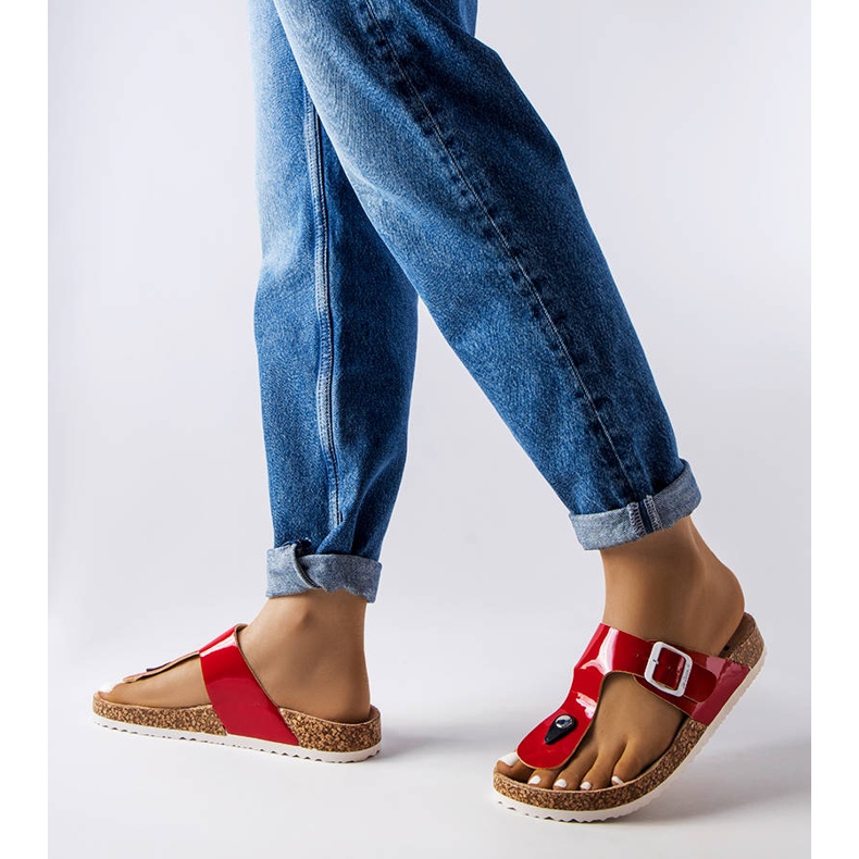 Punaiset varvastossut Lee Cooper LCW-22-35-1171L punainen 2