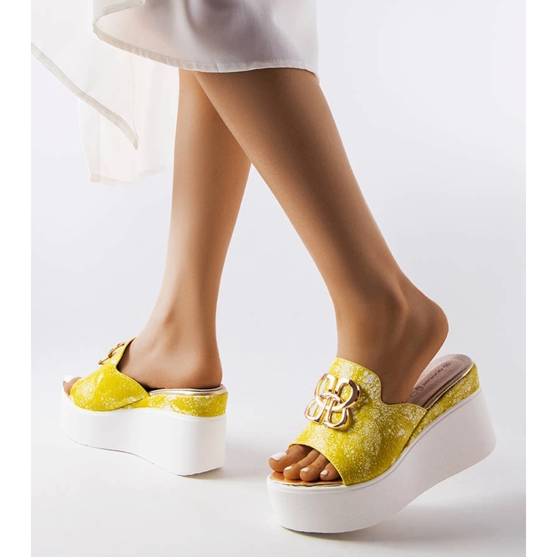Goodin Keltaiset Havanna kiila sandaalit keltainen 2