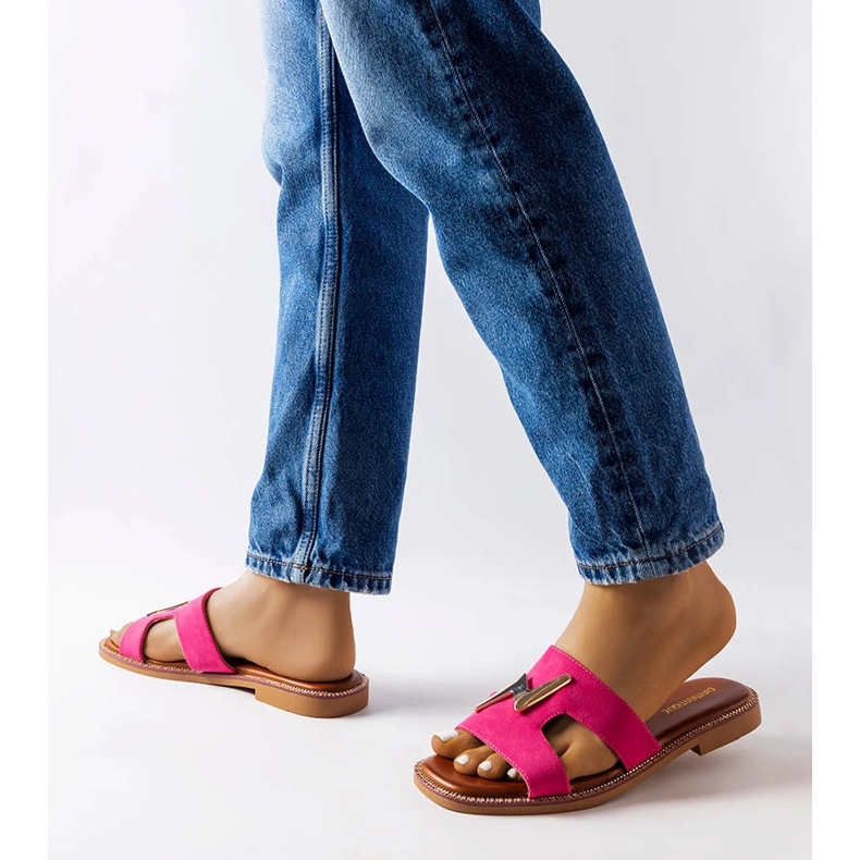 Leyran vaaleanpunaiset litteät liukumäet vaaleanpunainen 2