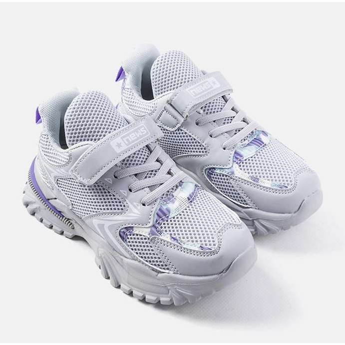 Lasten harmaat Robillard velcro -lenkkarit 1