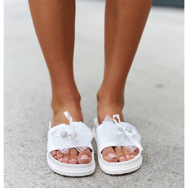 Didon valkoiset liukusäätimet rusetilla valkoinen 1