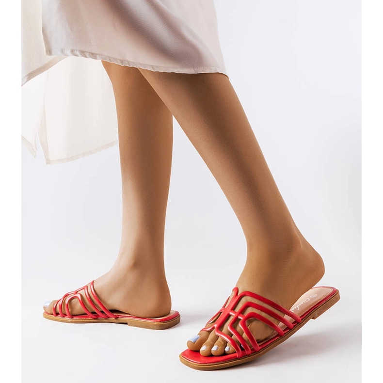 Punaiset naisten Gandy-tossut punainen 2