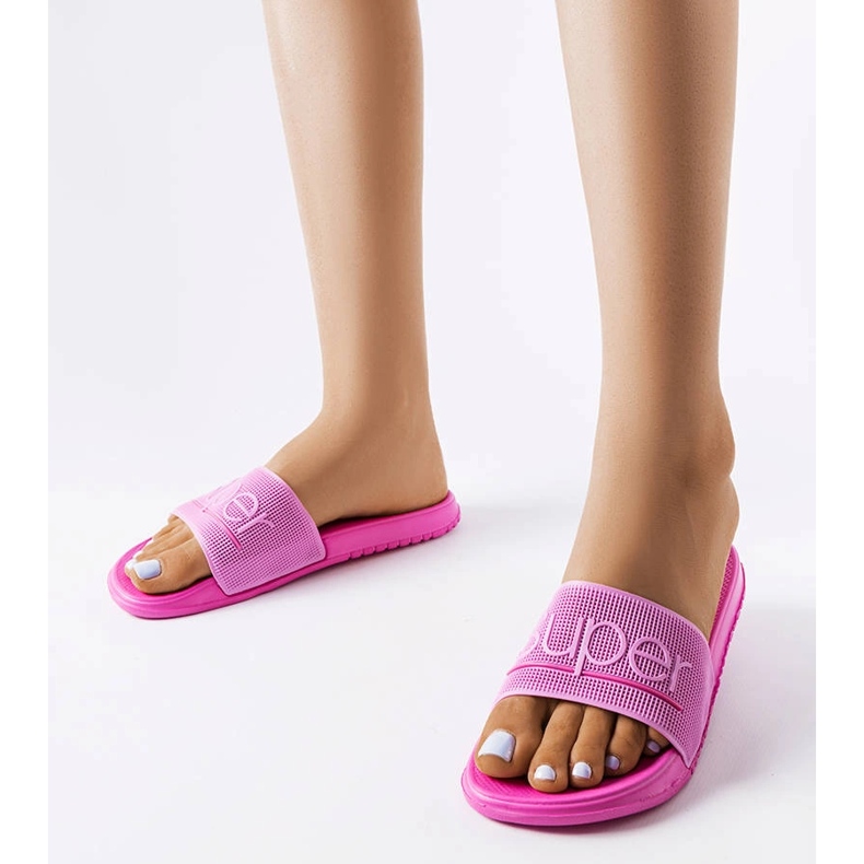 Azelio vaaleanpunaiset kumitossut vaaleanpunainen 1