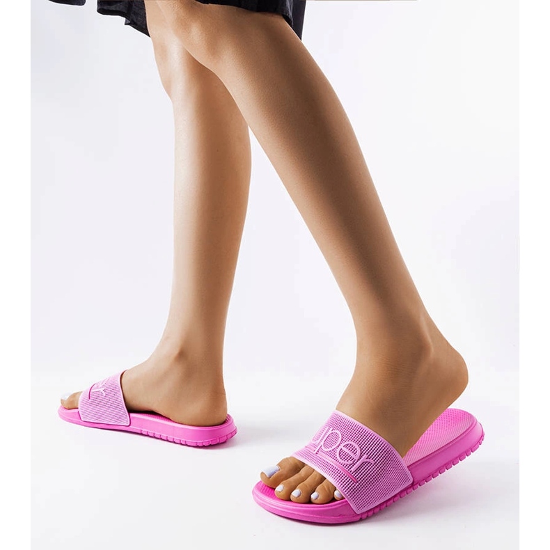 Azelio vaaleanpunaiset kumitossut vaaleanpunainen 2