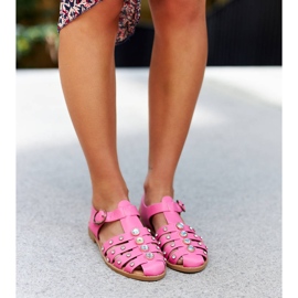 Gaetanon vaaleanpunaiset sandaalit, jotka on koristeltu strassikivillä vaaleanpunainen 2