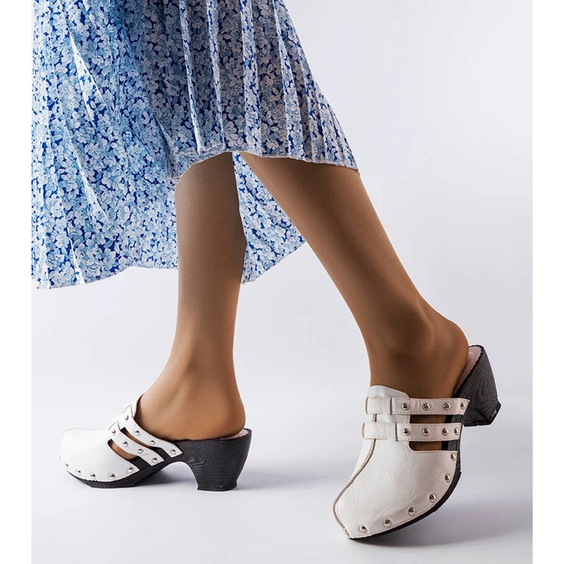 Custer valkoiset puukengät valkoinen 2