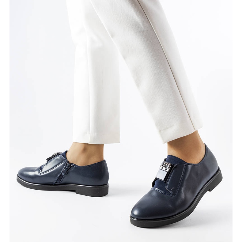 Auguston tummansiniset tyylikkäät kengät sininen 1