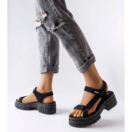 Mustat sandaalit pylväässä Big Star LL276035 1