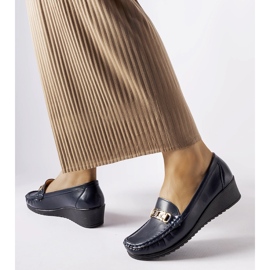 Lerinon laivastonsiniset loaferit solkikiilalla sininen 1