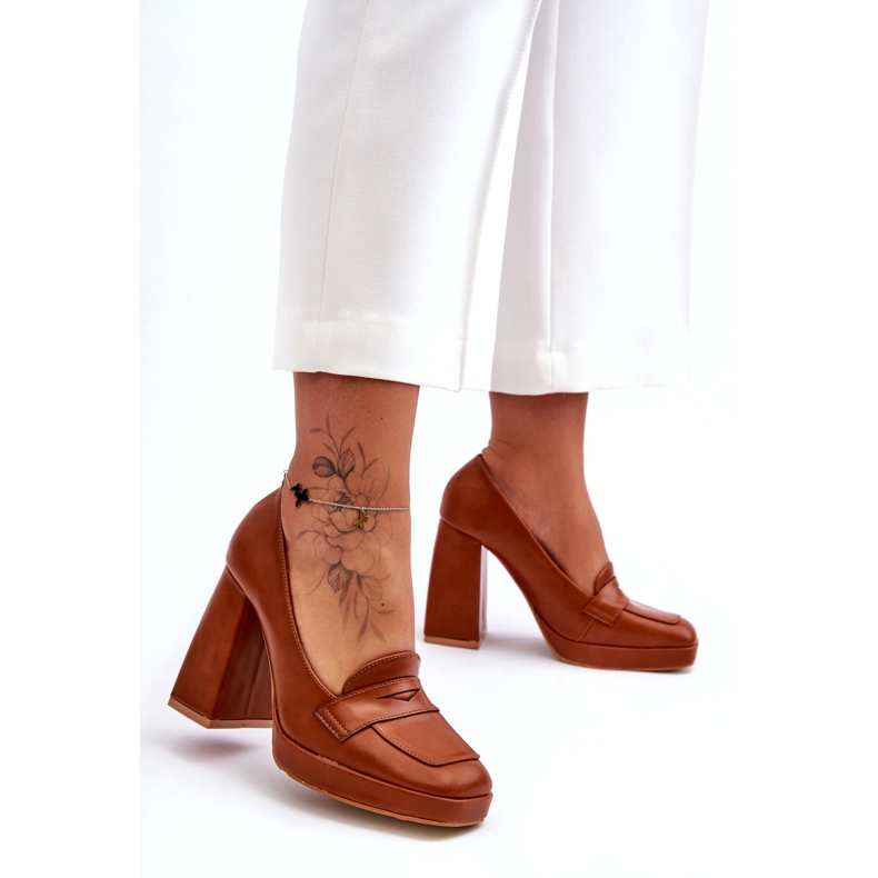 Sweet Shoes Camel Alisa korkokenkiä ruskea 4