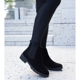 Mustat eristetty eko-mokkanahka Sabre-saappaat 1