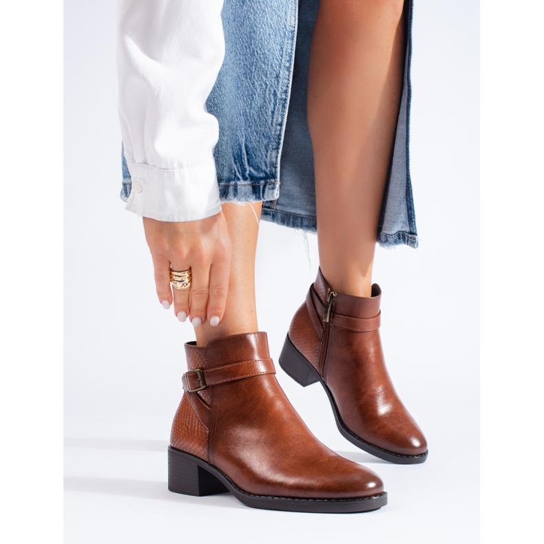 W. Potocki Potocki mustat naisten korkeakorkoiset nilkkurit ruskea 1