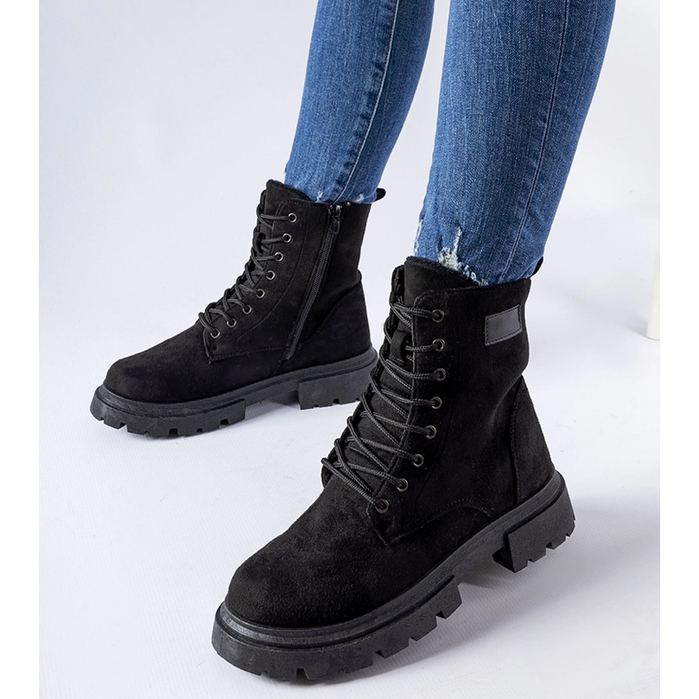 Inna Mustat eristetyt Mestervi eco-mokkanahkasaappaat 2