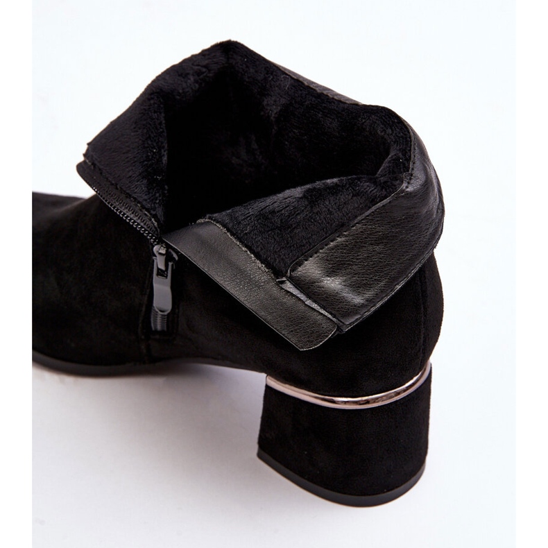 PE1 Naisten mokkanahkaiset korkokengät, mustat Mebassa 2