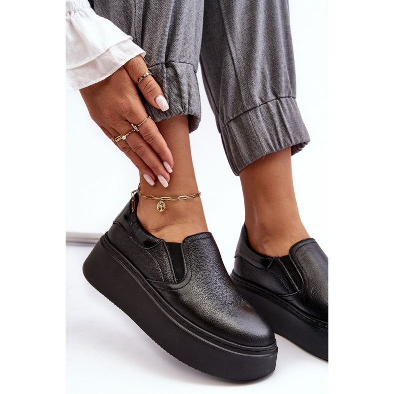 Lemar Manish Lemar naisten nahkaiset urheilukengät alustalla musta 1