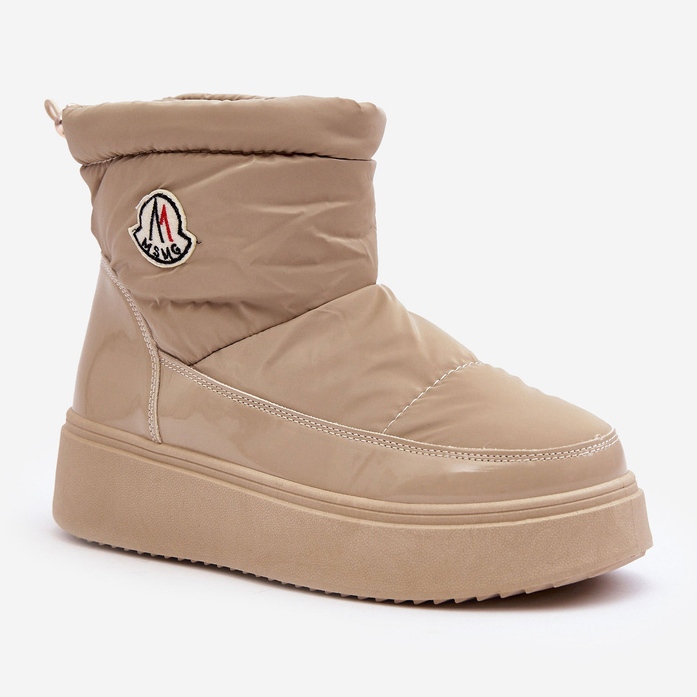 Naisten beigenväriset Gattea lumisaappaat 1