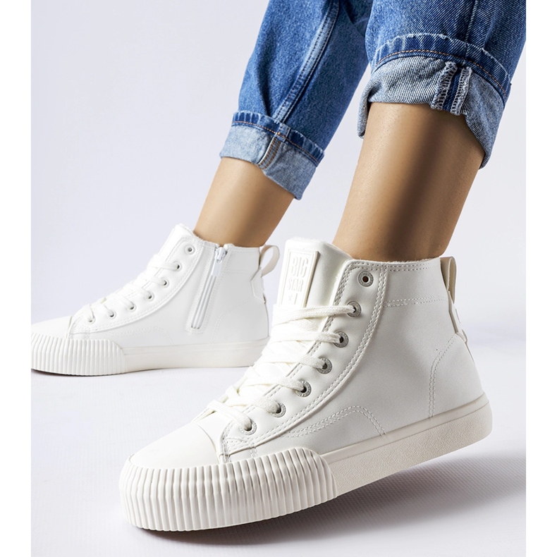 Valkoiset eristetyt tennarit Big Star MM274017 valkoinen 1