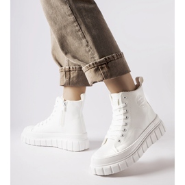 Valkoiset eristetyt tennarit Big Star MM274624 valkoinen 1