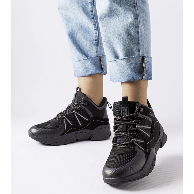 Black Big Star -vaelluskengät KK274218 musta 1