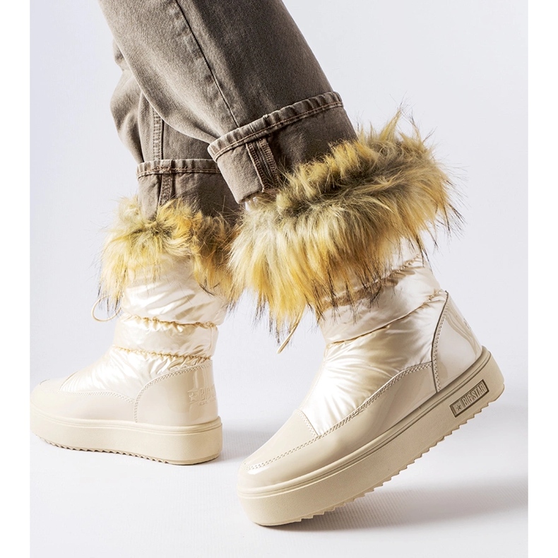 Big Star Beiget eristetyt lumisaappaat turkilla MM274380 1