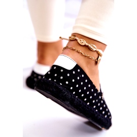 Naisten Big Star Polka Dot Espadrilles JJ274867 musta 2