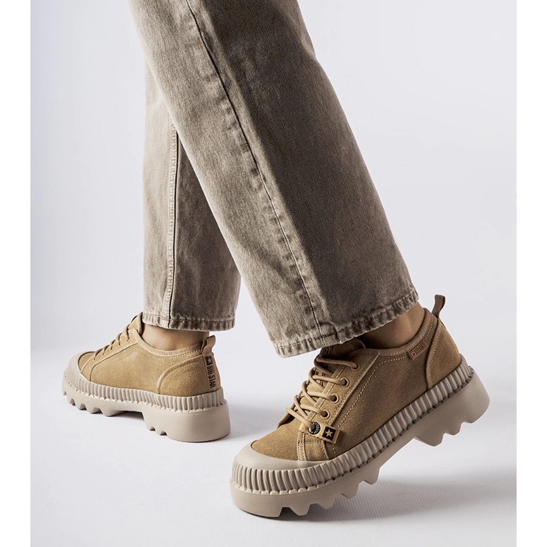 Beiget nahkaiset tennarit Big Star KK274511 1