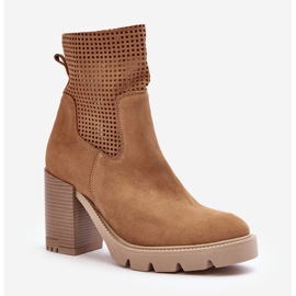 Lewski Shoes Naisten mokkanahkaiset nilkkurit Camel Lewski 3386 beige 1