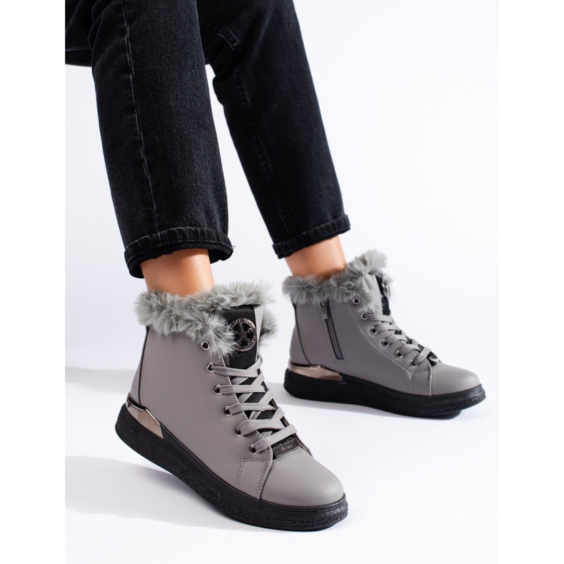 Harmaat eristetyt Shelovet nilkkurit 1