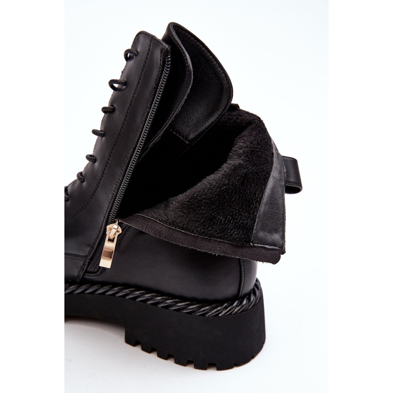 Naisten työsaappaat koristeellisella mustalla S.Barski MR870-68 2