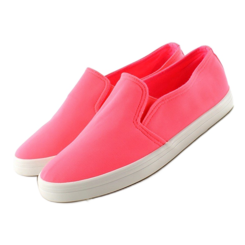 Materiaali slip-on lenkkarit 1-98 ROSE- Punainen vaaleanpunainen 1