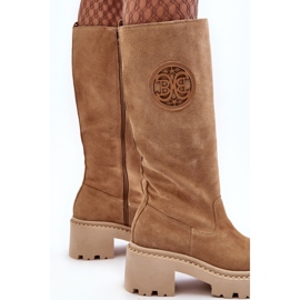 Lewski Shoes Naisten mokkanahkasaappaat beige Lewski 3367 2