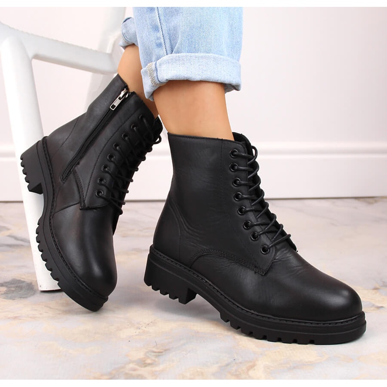 Naisten nahkasaappaat, eristetty, musta, T.Sokolski Z23-317 1