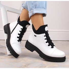 Vedenpitävät, mukavat, eristetyt naisten nilkkurit, valkoiset, Rieker Tex Y3163-80 valkoinen 1