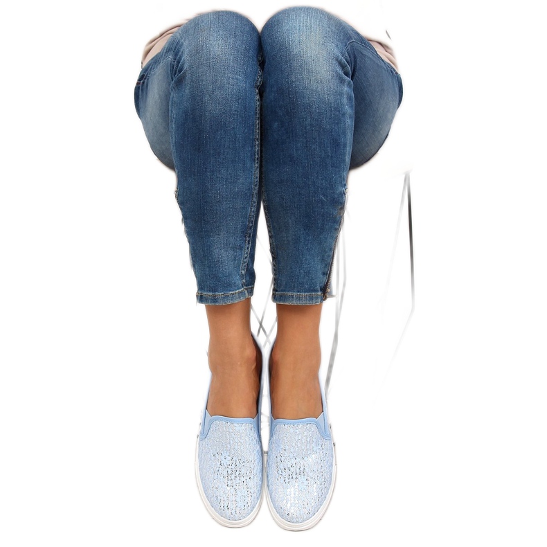 Pitsislip-on pastellivärit XIN07P Vaaleansininen 2