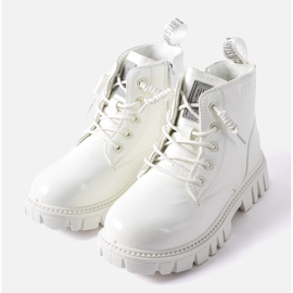 Valkoiset patentoidut nilkkurit Big Star MM374142 valkoinen 1