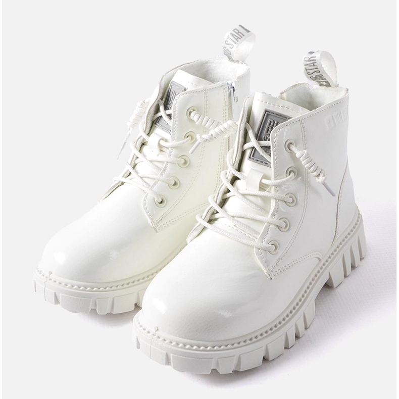 Valkoiset patentoidut nilkkurit Big Star MM374142 valkoinen 1