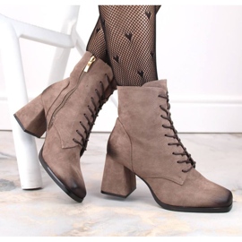 Mokkanilkkurit nauhoilla ja vetoketjulla Potocki W WOL191B ruskea 1