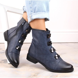 Naisten eristetyt tasakorkoiset nilkkurit, sininen Jezzi 1