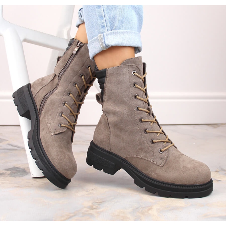 Jezzi RMR2221-17 eristetyt naisten saappaat beige 1