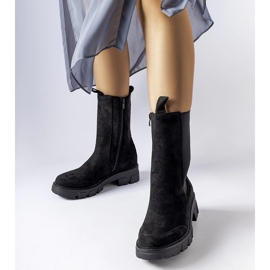 Mustat massiiviset korkeat nilkkurit Morbellolta 1