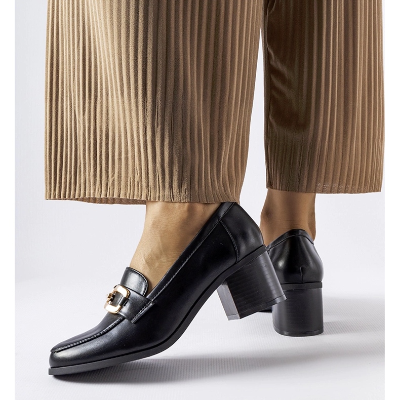 Mustat klassiset Artus-solki mokkasiinit 1