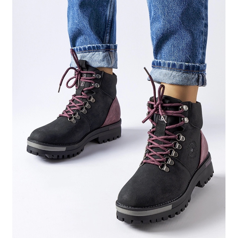 Mustat ja viininpunaiset saappaat Big Star MM274318 1